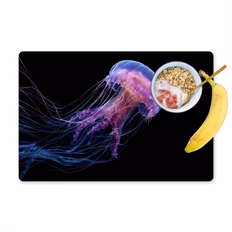 Kwal - Doorzichtig - Roze - Tentakels Placemat vinyl groot -zzzproduct_Kitchenyeah-website