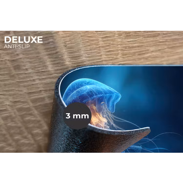Kwal - Lichtgevend - Tentakels - Blauw Placemat vinyl groot -closeup