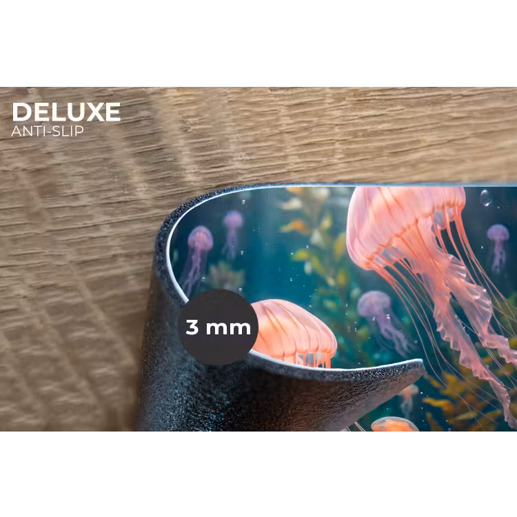 Kwal - Roze - Onderwater - Zeeleven - Dieren Placemat vinyl groot -closeup