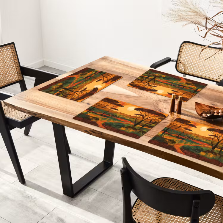 Landschap - Afrikaans - Zon Placemat vinyl groot -zzsfeer4_Kitchenyeah-website
