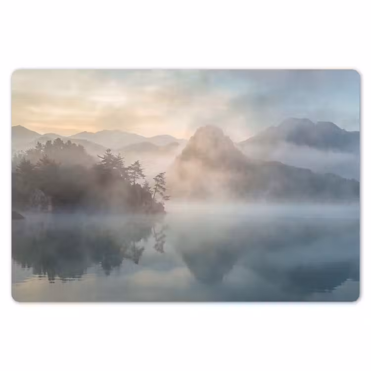 Landschap - Bergen - Mist - Water - Natuur Placemat vinyl groot -zzsfeer1_Kitchenyeah-website