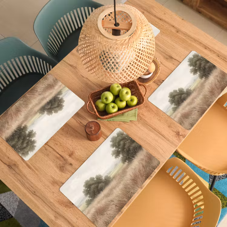 Landschap - Minimalistisch - Beige Placemat vinyl groot -zzsfeer5_Kitchenyeah-website