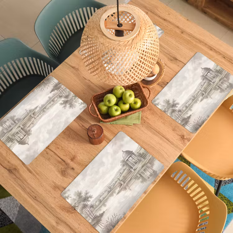 Landschap - Water - Natuur - Sepia Placemat vinyl groot -zzsfeer5_Kitchenyeah-website