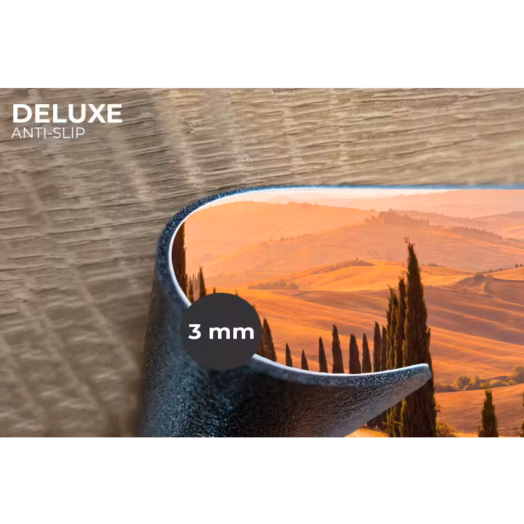 Landschap - Weg - Bomen - Natuur - Goud Placemat vinyl groot -closeup