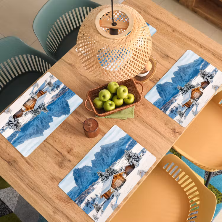 Landschap - Winter - Sneeuw Placemat vinyl groot -zzsfeer5_Kitchenyeah-website