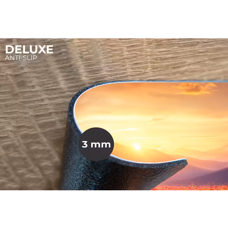 Landschap - Zonsondergang - Bloemenveld Placemat vinyl groot -closeup