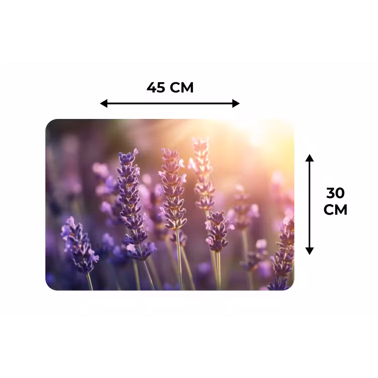 Lavendelbloemen - Paars - Zonlicht Placemat vinyl groot -specs