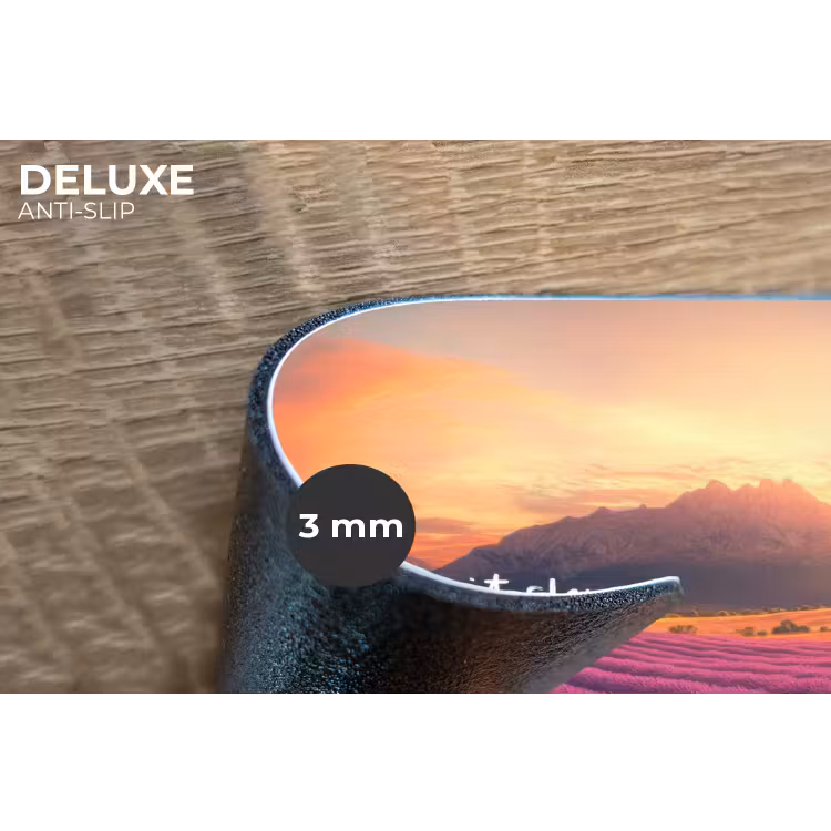 Lavendelveld - Quote - Zonsondergang Placemat vinyl groot -closeup