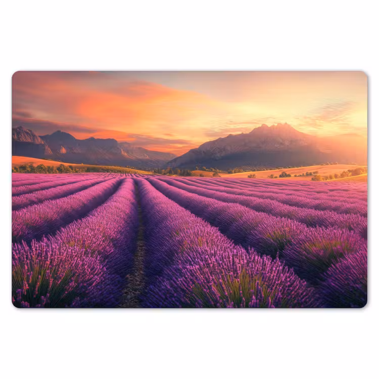 Lavendelveld - Zonsondergang - Paars Placemat vinyl groot -zzsfeer1_Kitchenyeah-website