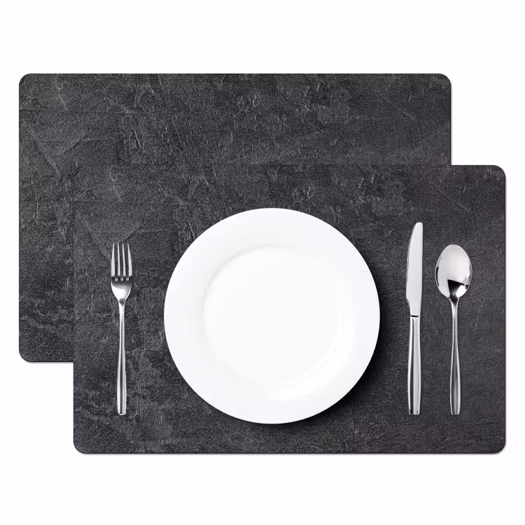 Leisteen - Beton - Natuursteen - Grijs - Industrieel Placemat vinyl groot -zzsfeer2_Kitchenyeah-website