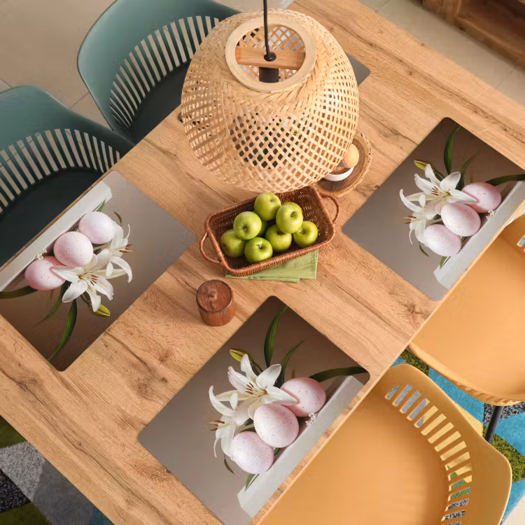 Lelies - Eieren - Pasen Placemat vinyl groot -zzsfeer5_Kitchenyeah-website