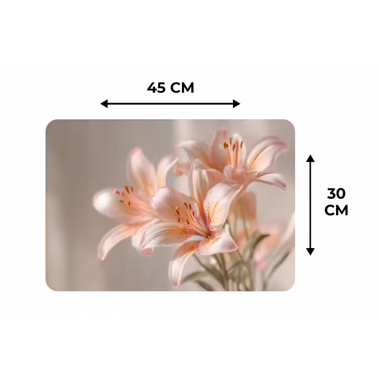 Lelies - Meeldraden - Roze - Wazig Placemat vinyl groot -specs