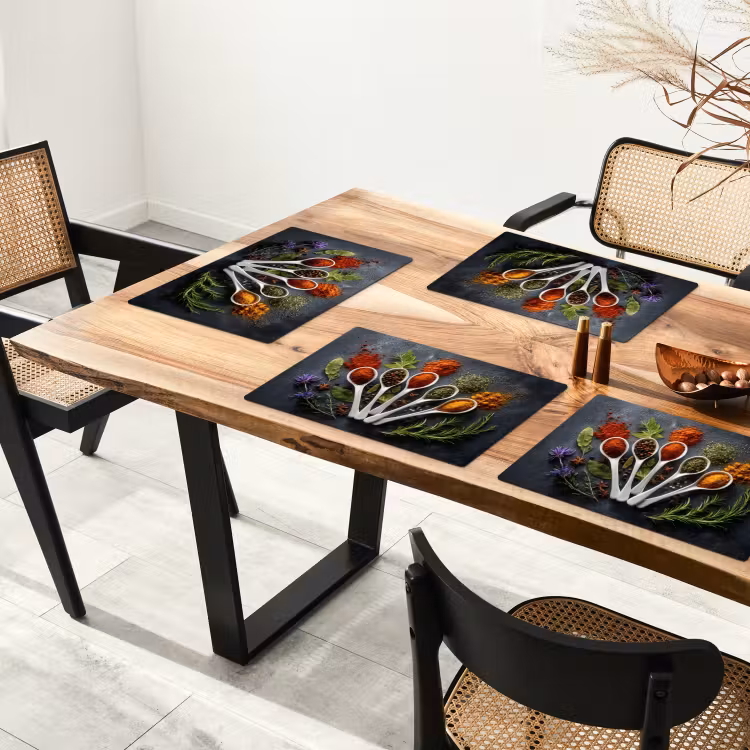 Lepels - Wit - Poeder - Kruiden Placemat vinyl groot -zzsfeer4_Kitchenyeah-website