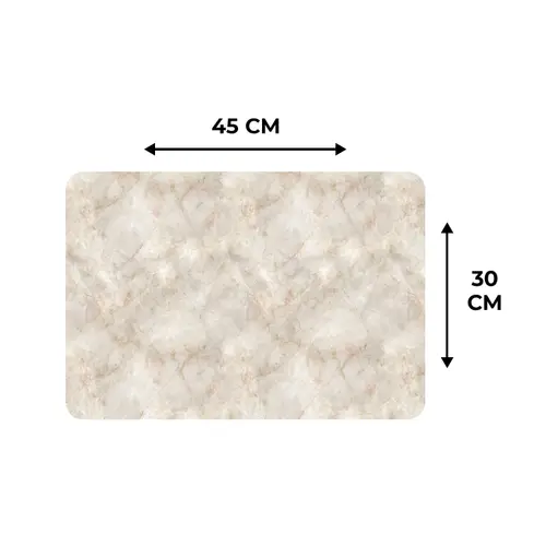 Lichtbeige - Goudbruine Nerven - Marmer Placemat vinyl groot 368 -specs