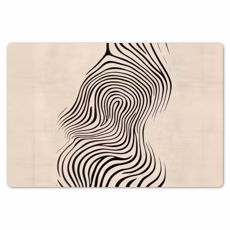 Lijnen - Abstract - Golvend - Zwart Placemat vinyl groot -zzsfeer1_Kitchenyeah-website