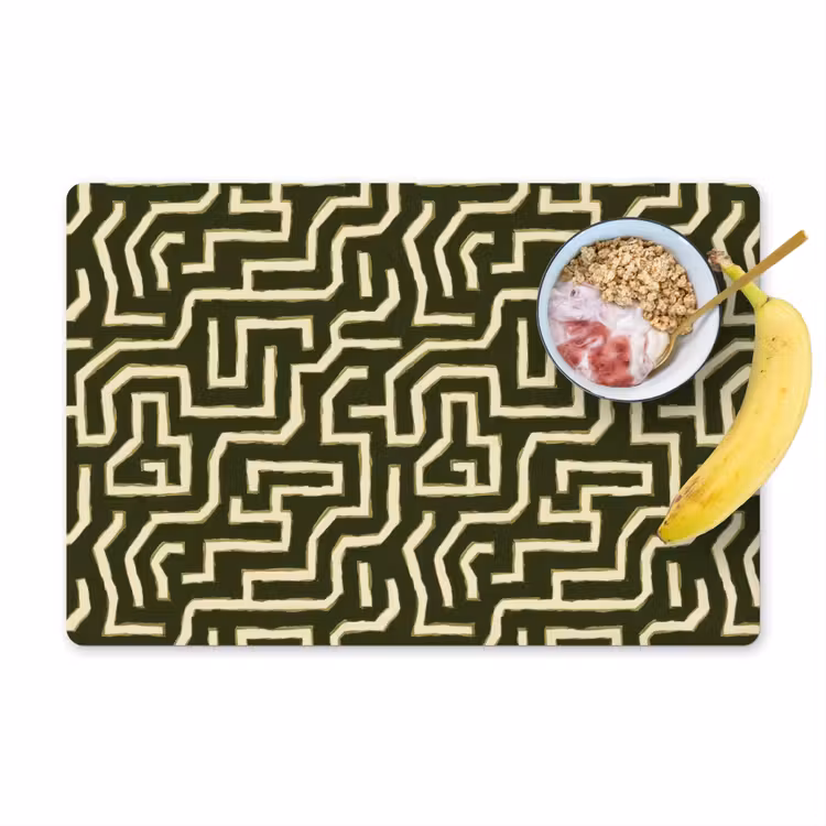 Lijnen - Abstract - Groen Placemat vinyl groot 368 -zzzproduct_Kitchenyeah-website