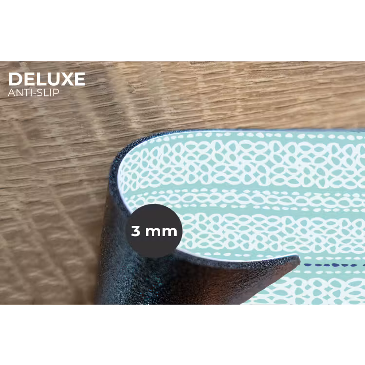 Lijnen - Blauwgroen - Patroon Placemat vinyl groot 368 -closeup