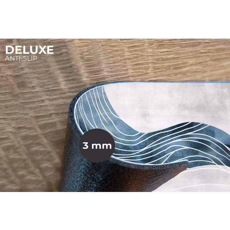 Lijnen - Golven - Abstract - Blauw Placemat vinyl groot -closeup