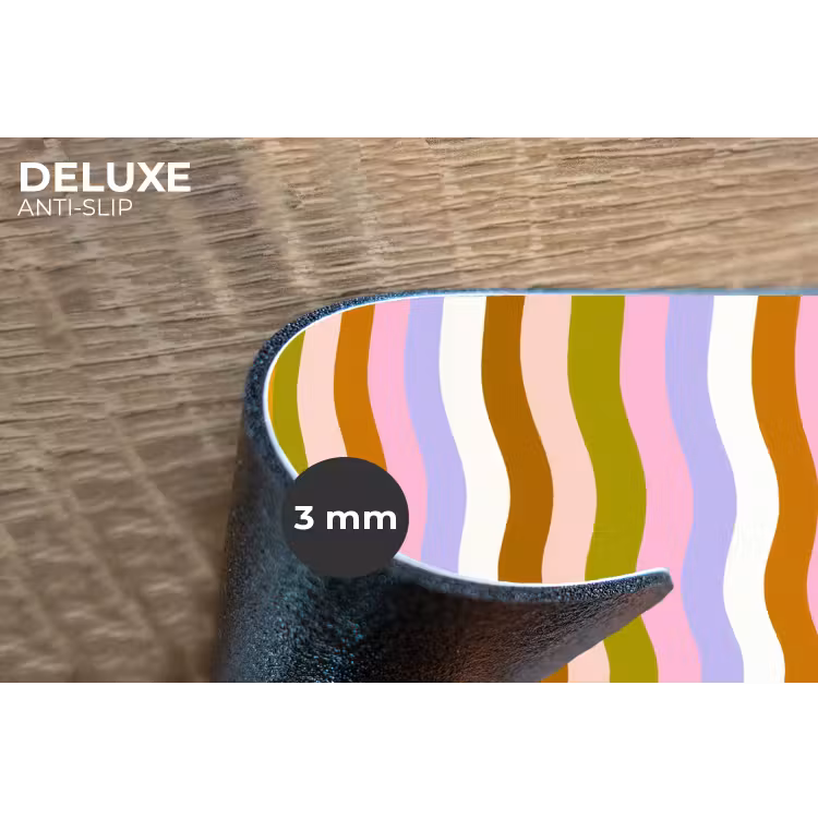 lijnen - Golven - Pastelkleuren - Patroon Placemat vinyl groot -closeup