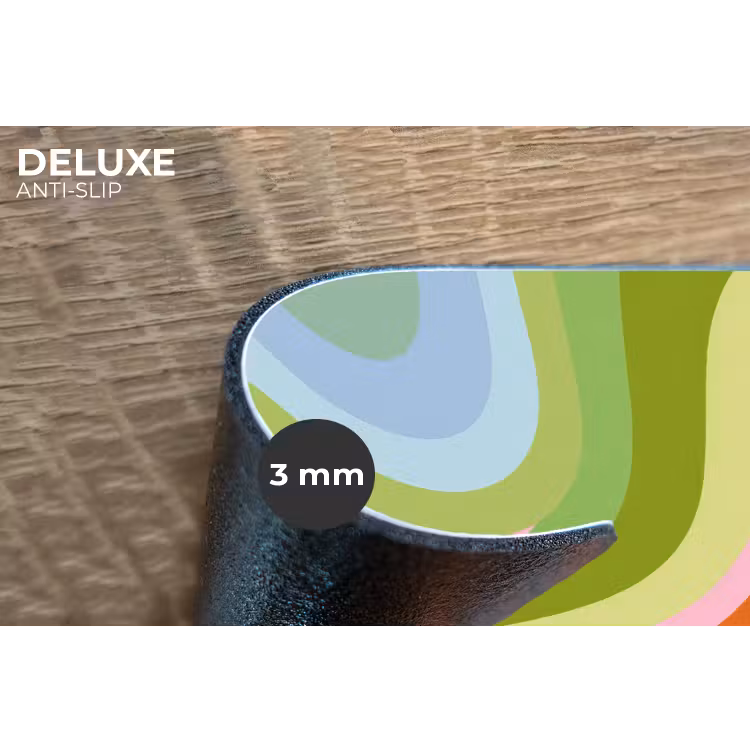 Lijnen - Pasteltinten - Golvend Placemat vinyl groot -closeup