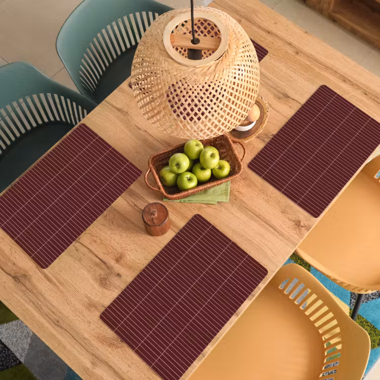Lijnen - Patroon - Bordeaux Placemat vinyl groot 368 -zzsfeer5_Kitchenyeah-website