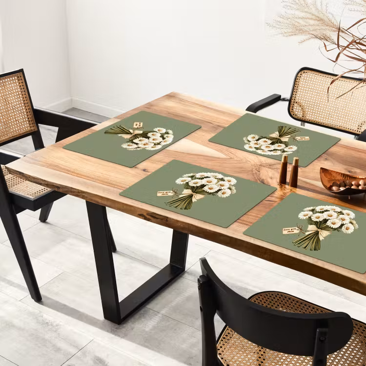Lint - Boeket - Groen - Quote Placemat vinyl groot -zzsfeer4_Kitchenyeah-website
