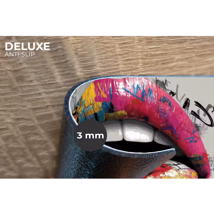 Lippen - Graffiti - Expressief Placemat vinyl groot -closeup