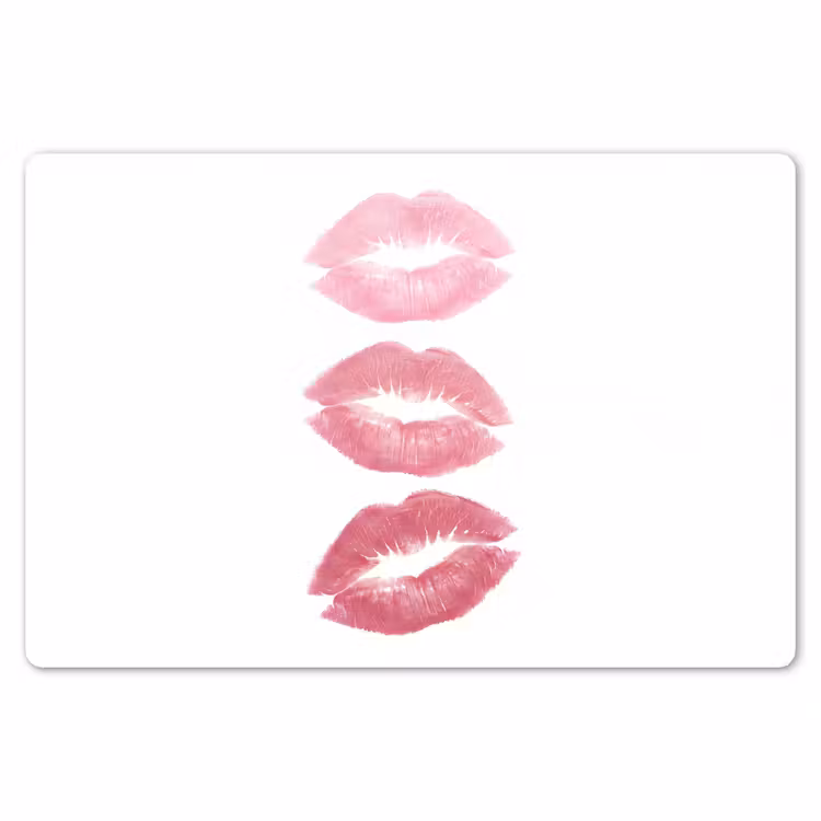 Lippen - Kusafdruk - Roze - Modern - Abstract Placemat vinyl groot -zzsfeer1_Kitchenyeah-website