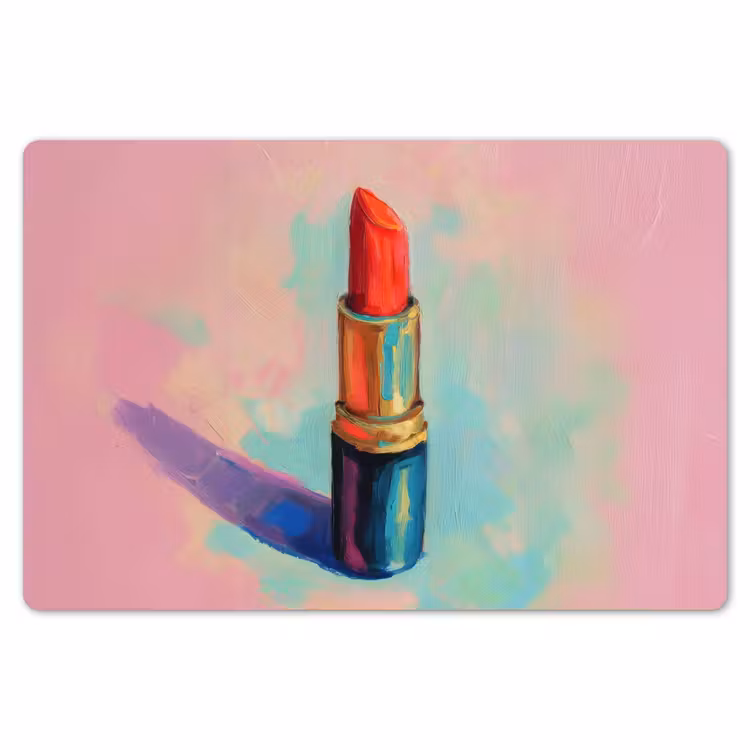 Lippenstift - Rood - Penseelstreken Placemat vinyl groot -zzsfeer1_Kitchenyeah-website