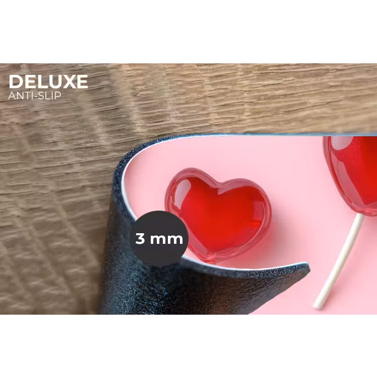 Lollies - Hartjes - Roze Placemat vinyl groot -closeup