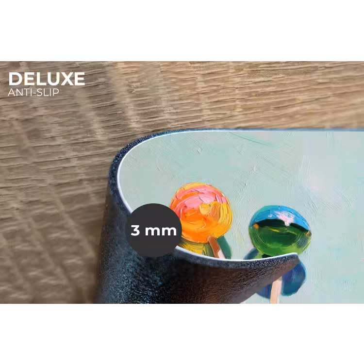Lollys - Schaduw - Drie - Blauw Placemat vinyl groot -closeup