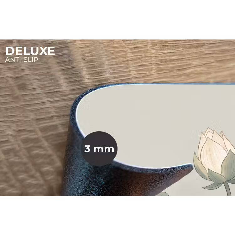Lotus - Bloemen - Groen Placemat vinyl groot -closeup