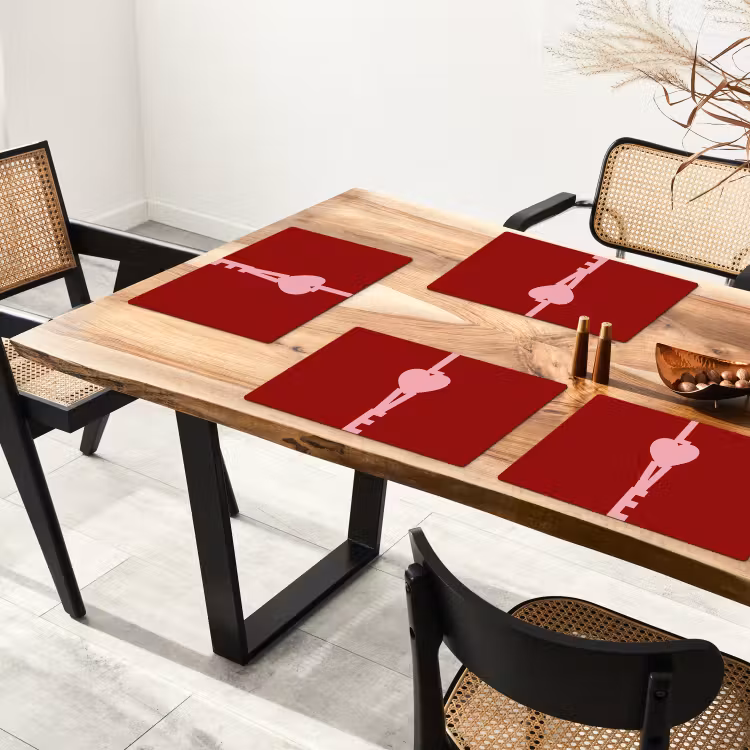 Love - Hart - Rood Placemat vinyl groot -zzsfeer4_Kitchenyeah-website