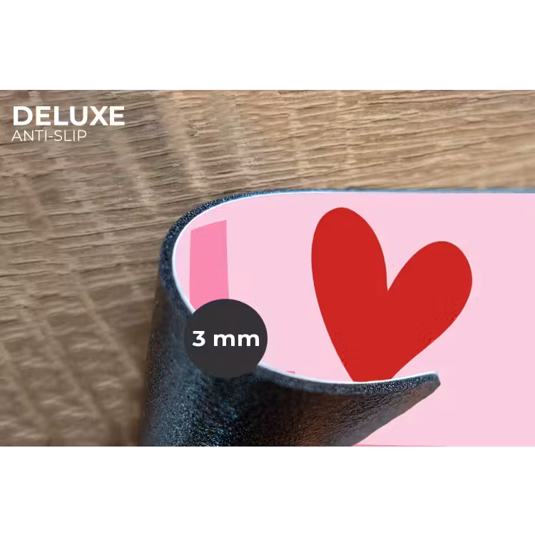 Love - Roze - Hart - Valentijn Placemat vinyl groot -closeup