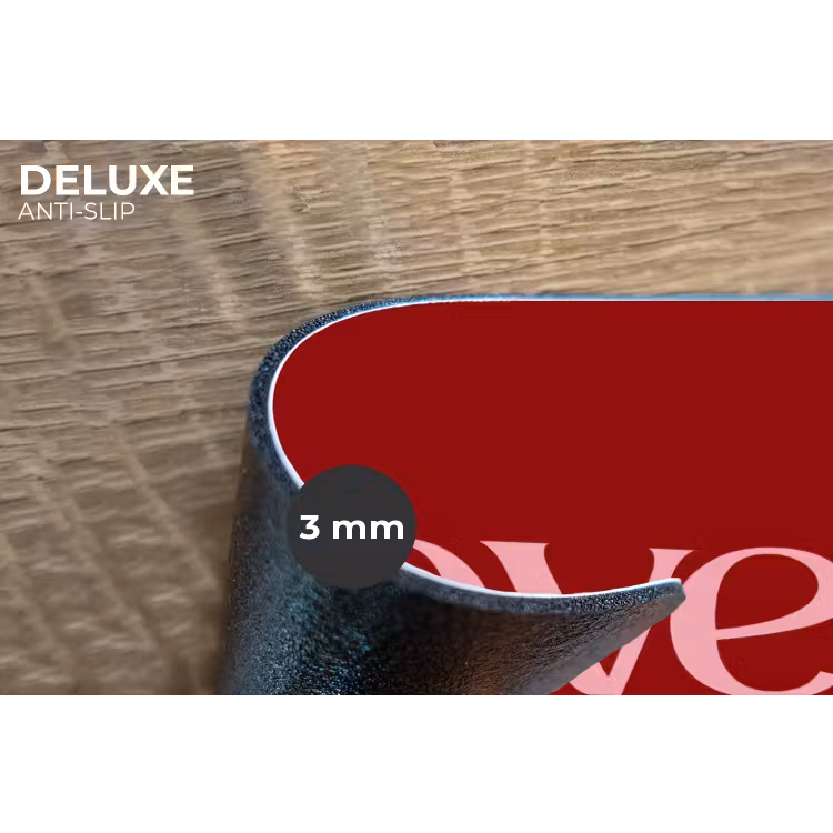 Love - Spiegeling - Rood Placemat vinyl groot -closeup