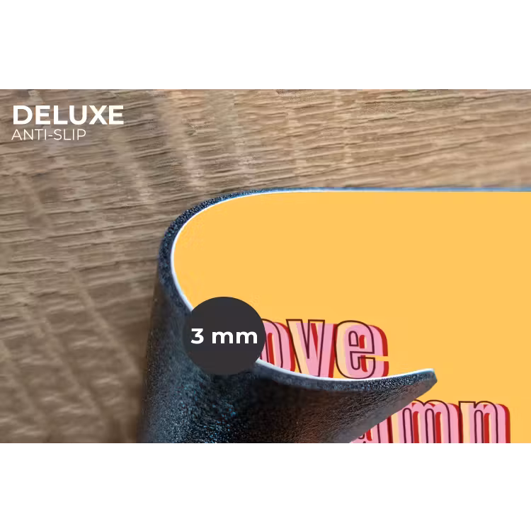 Love yourself - Roze - Geel Placemat vinyl groot -closeup
