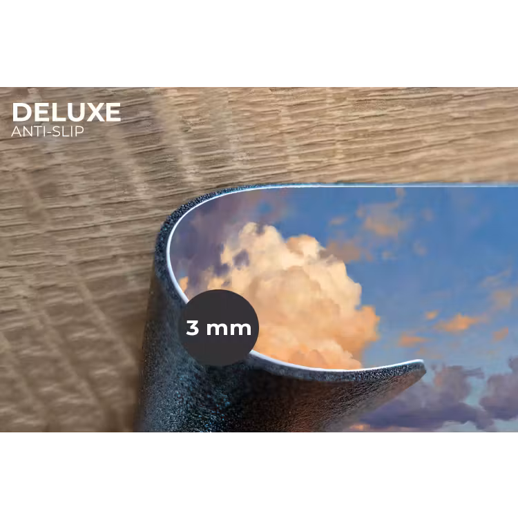 Lucht - Wolken - Landschap - Modern - Oranje Placemat vinyl groot -closeup