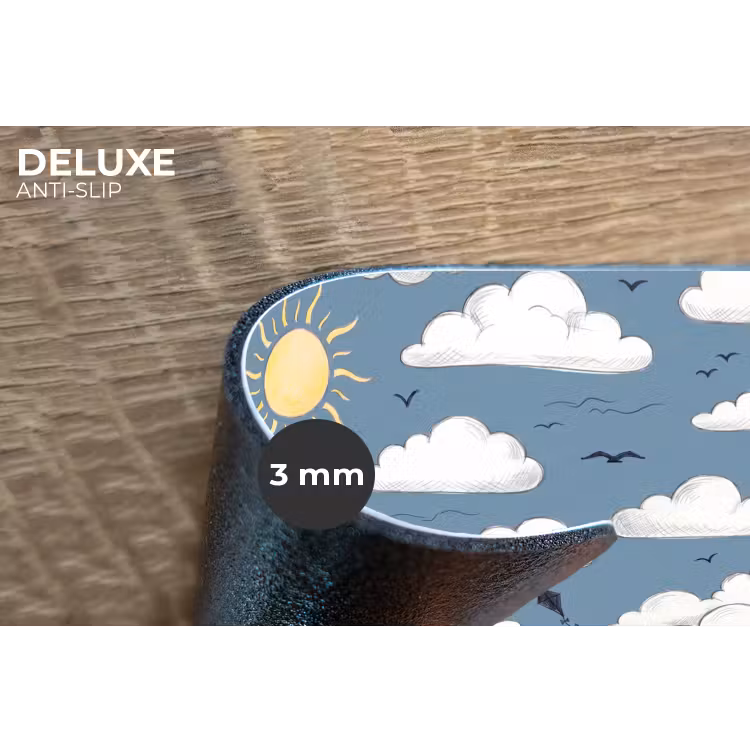 Lucht - Zon - Wolken - Natuur - Blauw Placemat vinyl groot -closeup