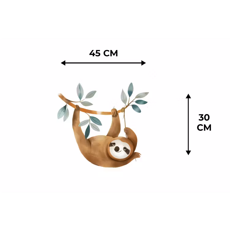 Luiaard - Dier - Jungle dieren Placemat vinyl groot -specs