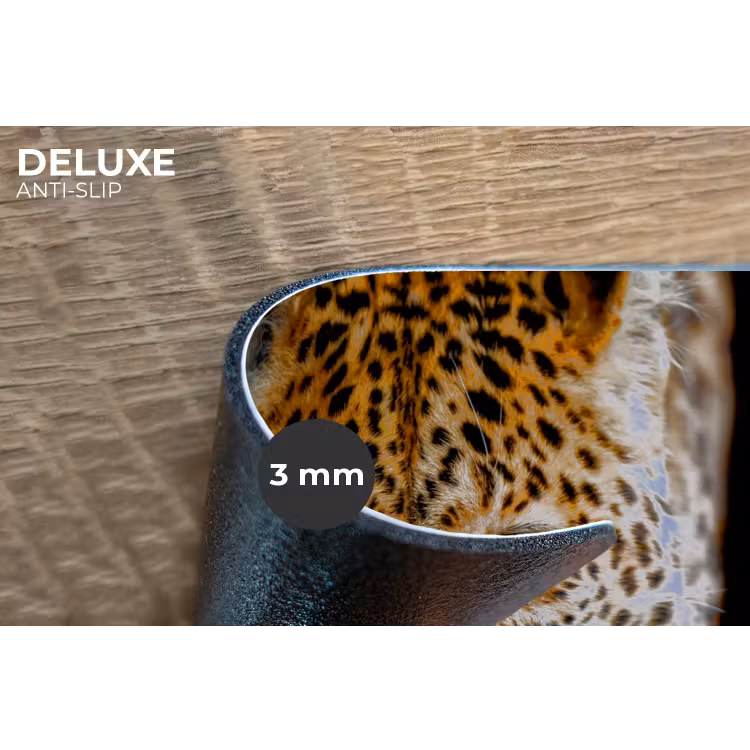 Luipaard - Dieren - Portret - Wilde dieren - Zwart Placemat vinyl groot -closeup