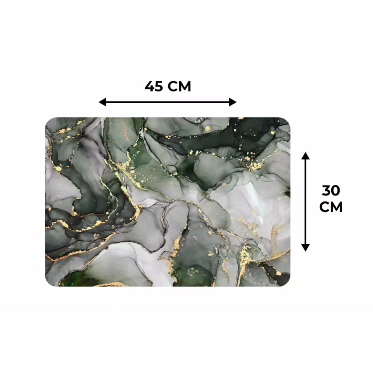 Luxe - Marmer - Groen Placemat vinyl groot -specs