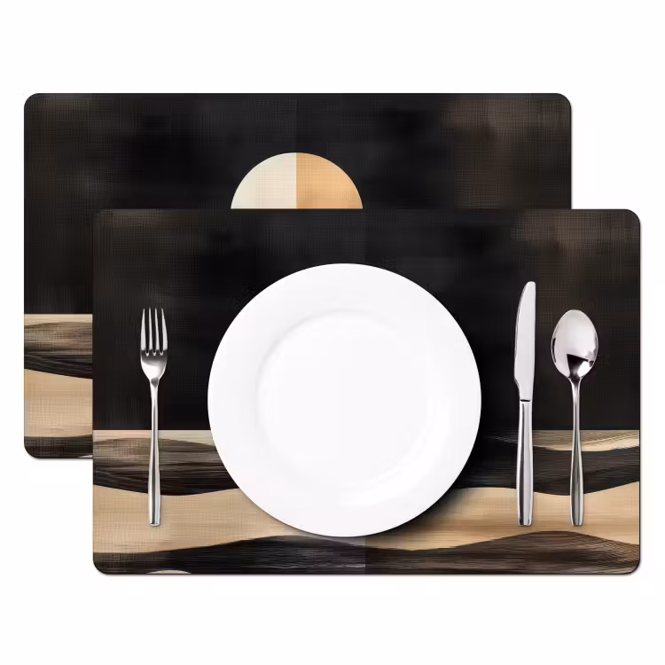 Maan - Cirkel - Goud Placemat vinyl groot -zzsfeer2_Kitchenyeah-website