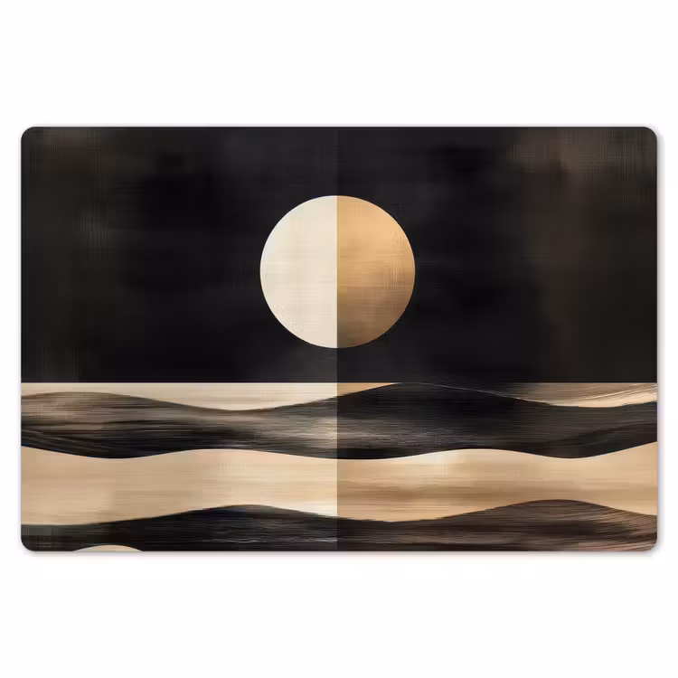 Maan - Cirkel - Goud Placemat vinyl groot -zzsfeer1_Kitchenyeah-website