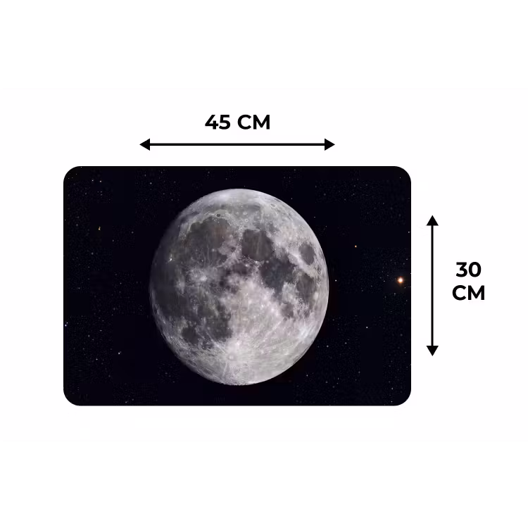 Placemat - 6 stuks - Maan - Sterren - Ruimte - Maan - Sterren - Ruimte Placemat vinyl groot