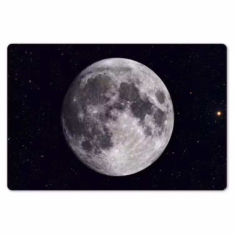 Placemat - 6 stuks - Maan - Sterren - Ruimte - Maan - Sterren - Ruimte Placemat vinyl groot