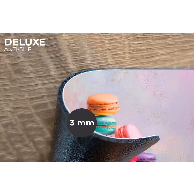 Macarons - Schaal - Pastel - Kleurrijk Placemat vinyl groot -closeup