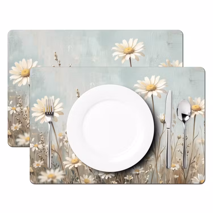 Madelief - Illustratie - Wit Placemat vinyl groot -zzsfeer2_Kitchenyeah-website