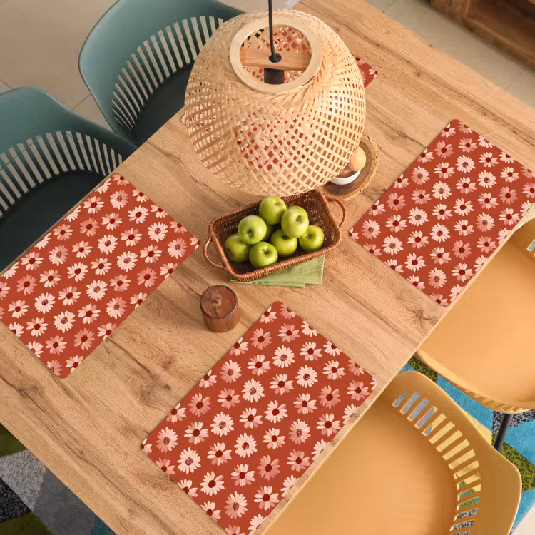 Madelief - Retro - Terracotta Placemat vinyl groot 368 -zzsfeer5_Kitchenyeah-website