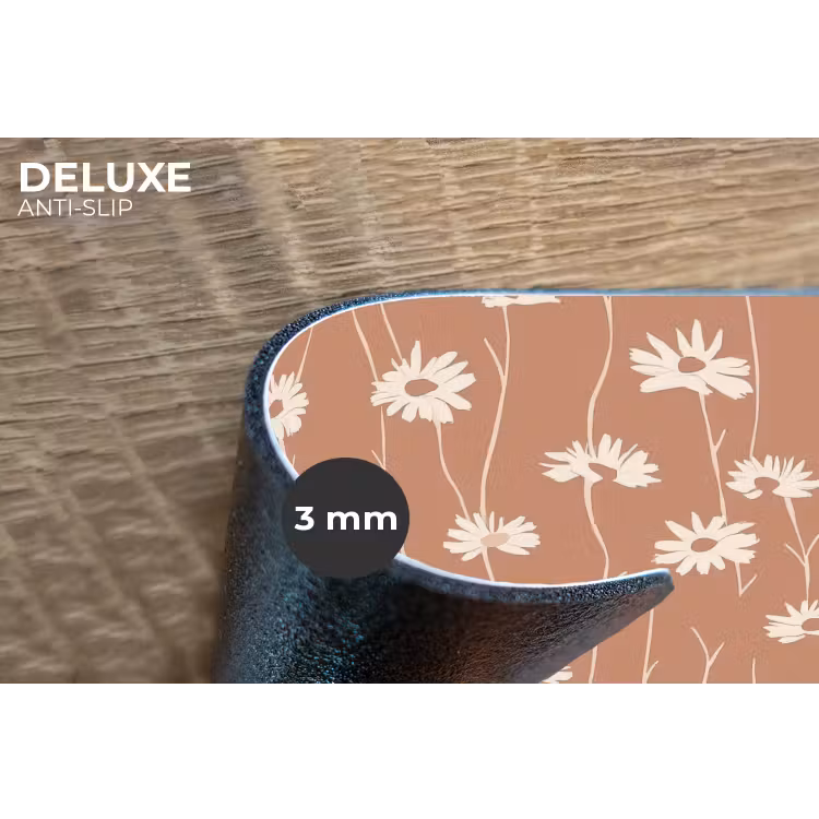 Madeliefjes - Subtiel - Terracotta Placemat vinyl groot 368 -closeup