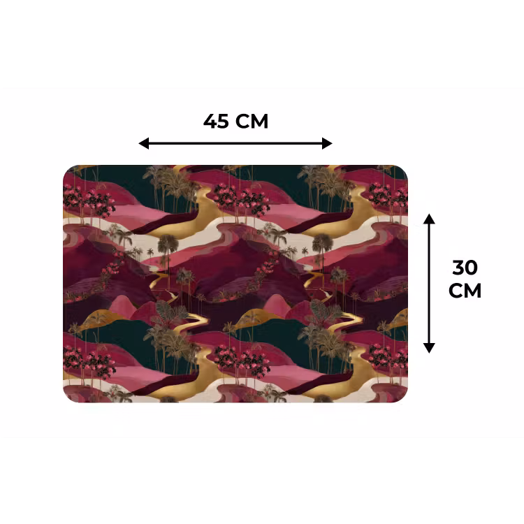 Magisch - Palmbomen - Goud Placemat vinyl groot 368 -specs